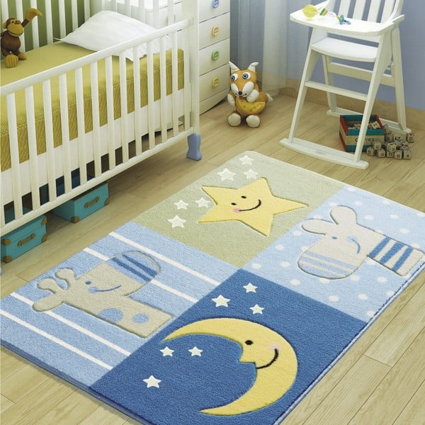 Tappeto blu per bambini Sleepy, 100 x 150 cm - Conceptum Hypnose