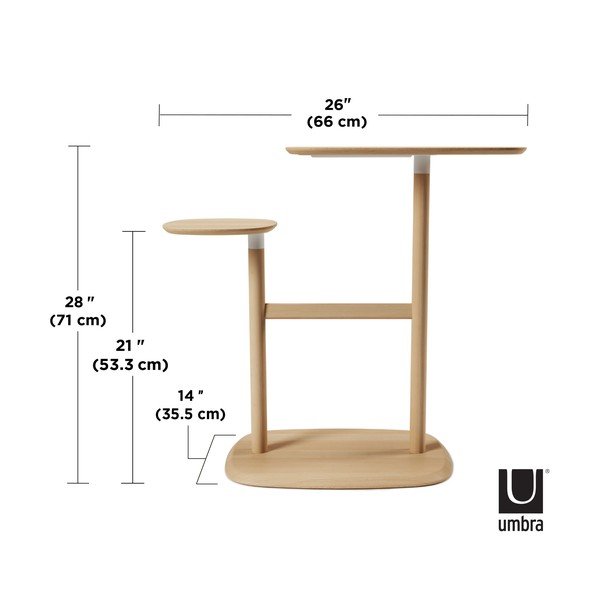 Tavolino in faggio 36x87 cm Swivo - Umbra-image-4