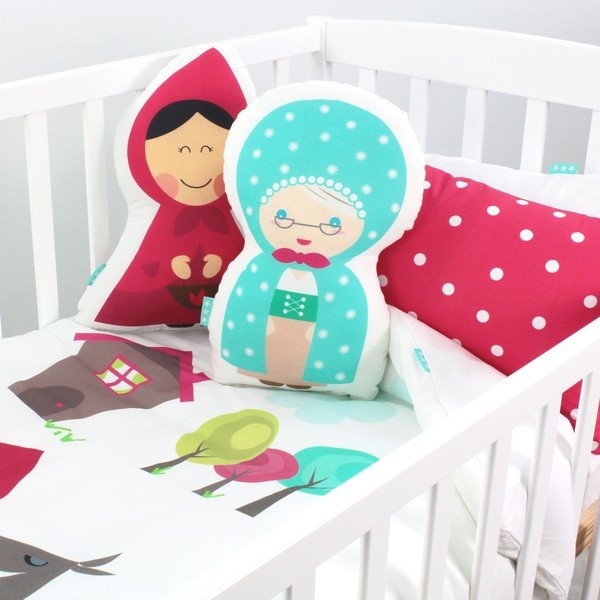 Copripiumino e cuscino in cotone per bambini , 100 x 120 cm Grandma - Mr. Fox-image-3