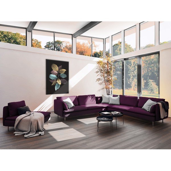Immagine Glas Pastell Leafes, 70 x 100 cm - Styler-image-1