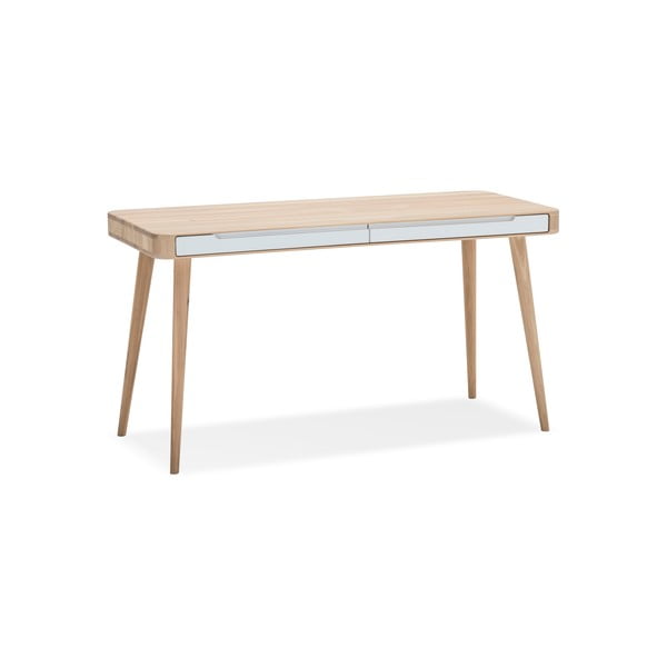 Tavolo da lavoro in legno di quercia , 140 x 60 cm Ena - Gazzda