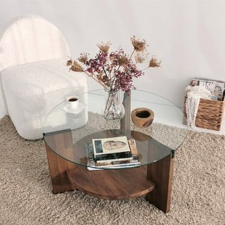 Tavolino rotondo marrone ø 75 cm Mondo - Neostill