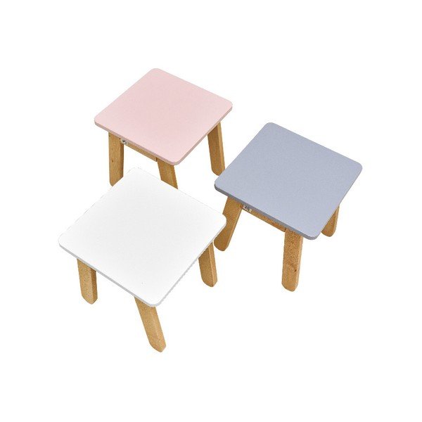 Sgabello bianco per bambini Woody - BELLAMY-image-3