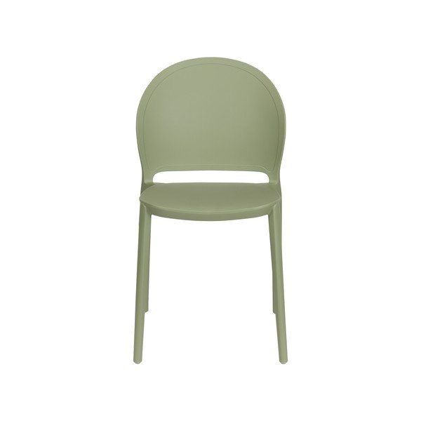 Sedia da giardino in plastica verde Sjoerd - White Label-image-2