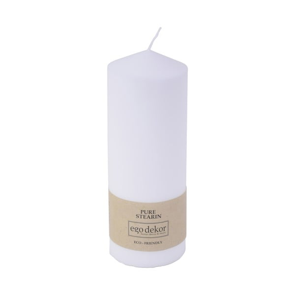 Candela bianca Top, durata 30 h Eco - Eco candles by Ego dekor