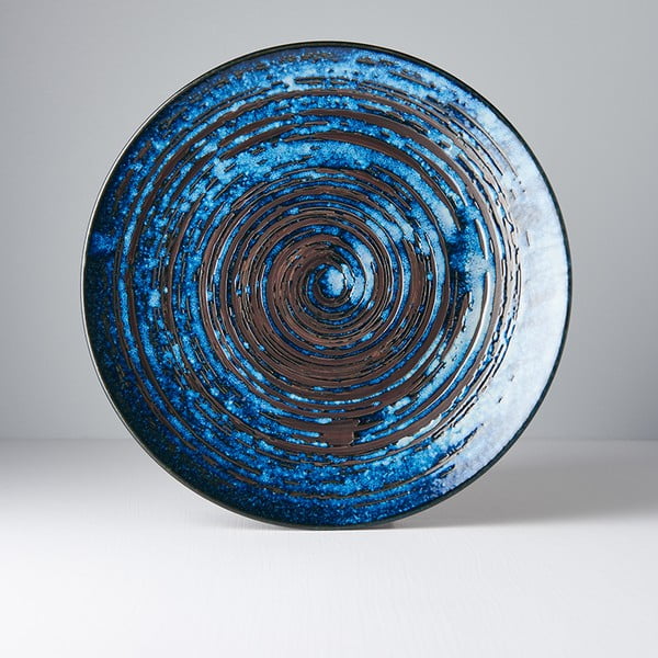 Piatto in ceramica blu Swirl, ø 29 cm Copper - MIJ-image-3