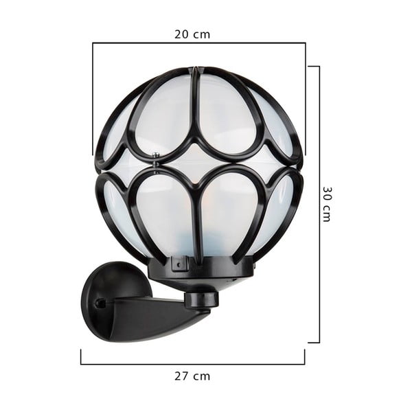 Apparecchio da esterno a parete nero Api - Homemania Decor-image-1