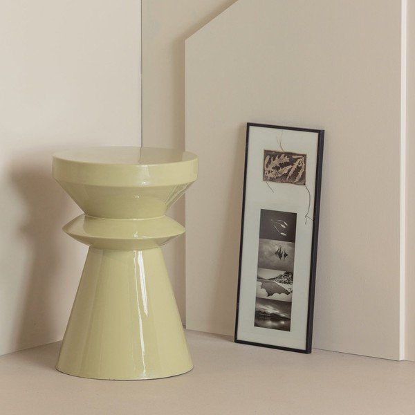 Tavolino rotondo in metallo ø 30 cm Fedde – WOOOD-image-1