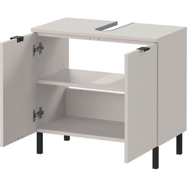 Mobile da lavabo color crema 60x56 cm Arcena – Germania-image-3