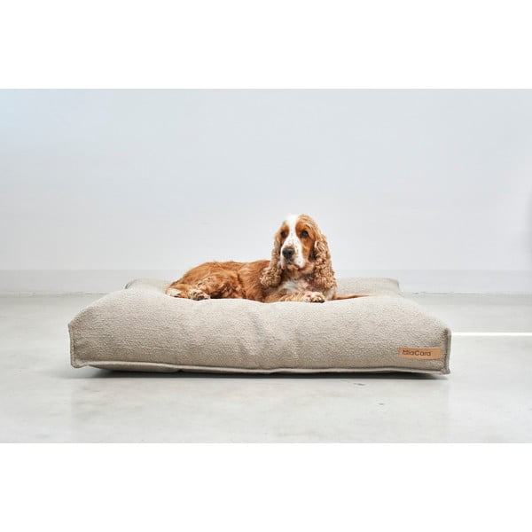 Materassino marrone chiaro in bouclé per cane 120x90 cm Mondo Cappuccino L – MiaCara-image-1
