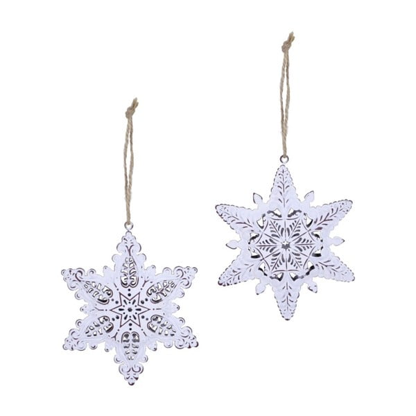 Set di 2 decorazioni da appendere per l'albero di Natale Misto Snowflakes - Ego Dekor