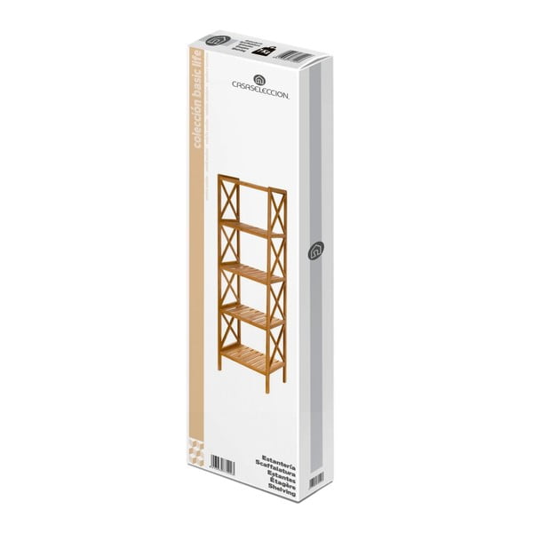 Mensola da bagno in bambù colore naturale 36,5x153 cm - Casa Selección-image-4