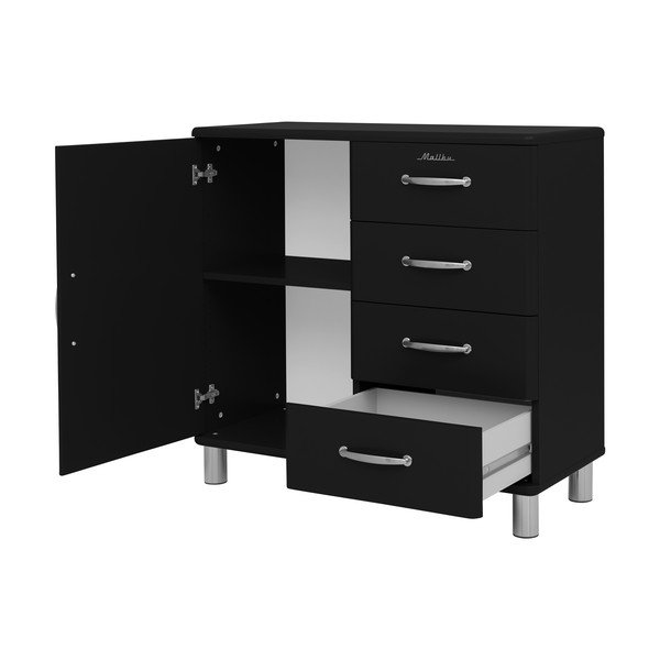 Cassettiera bassa nera 98x92 cm Malibu - Tenzo-image-3