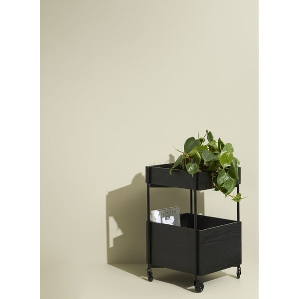 Carrello in legno di frassino su ruote 42x37 cm Fresh - Hübsch-image-1