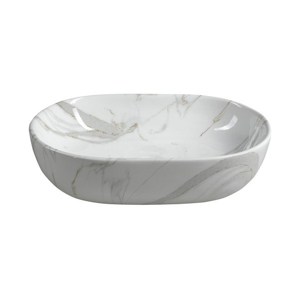 Lavabo bianco in ceramica 59x42 cm Dalma – Sapho-image-2