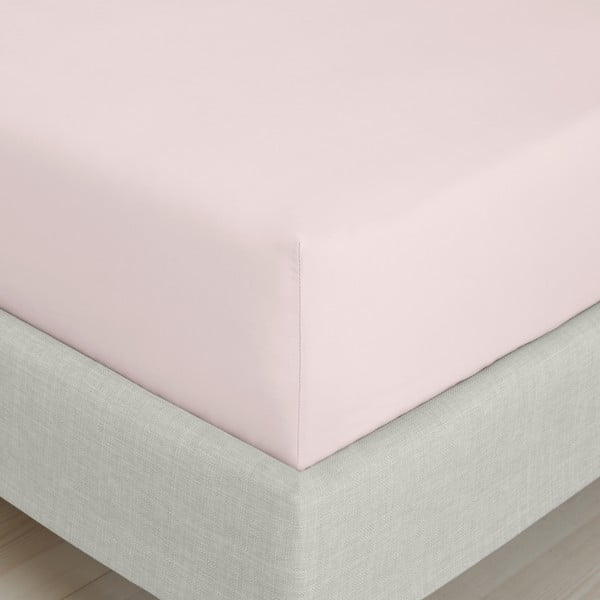 Lenzuolo con angoli rosa in percalle di cotone 185x200 cm Cotton Percale – Bianca-image-3