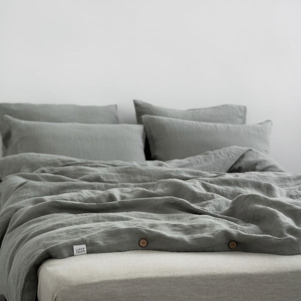 Biancheria da letto cachi extended linen per letto matrimoniale 200x220 cm Khaki - Linen Tales-image-3