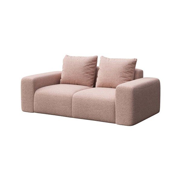Divano bouclé rosa chiaro 212 cm Feiro - MESONICA-image-2