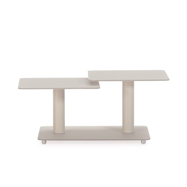 Tavolino da salotto color crema in vetro 54x115 cm Elvi – Marckeric-image-1