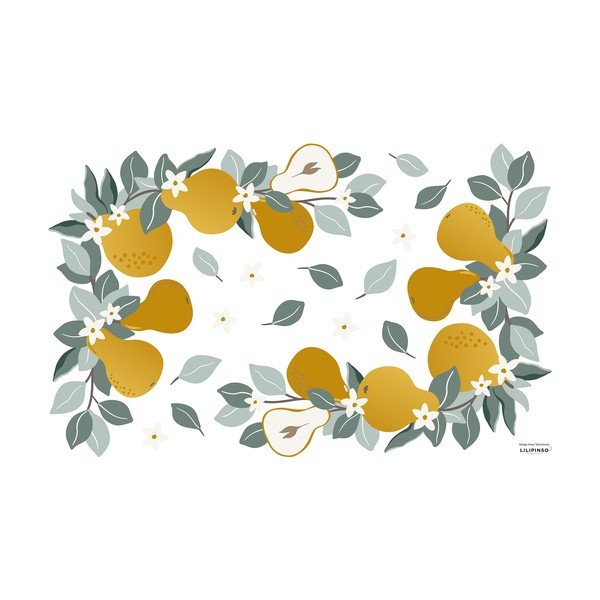 Foglio adesivo 64x40 cm Pears Ornaments - Lilipinso