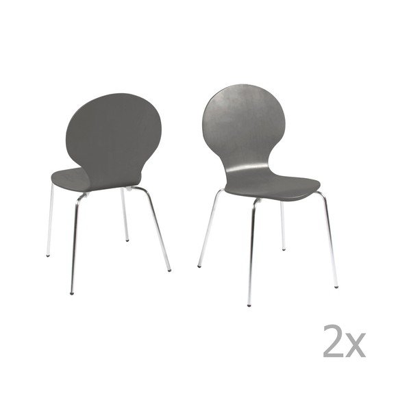 Set di 4 sedie da pranzo grigie Marcus - Actona