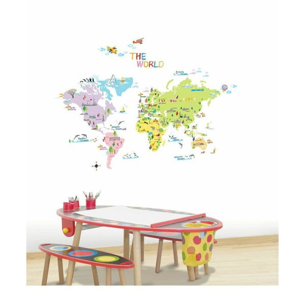 Mappa per bambini 135x65 cm World Map – Ambiance