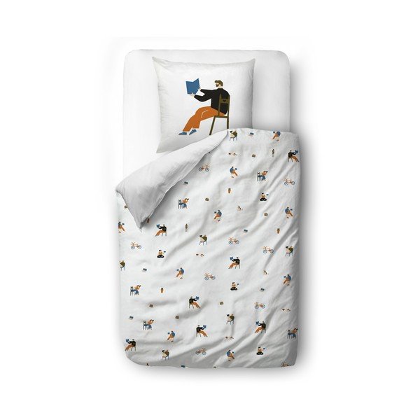 Biancheria da letto in cotone sateen bianco , 135 x 200 cm Reading Time - Butter Kings