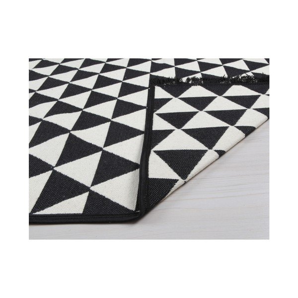 Tappeto bifacciale Apollon in bianco e nero, 80 x 150 cm - Cihan Bilisim Tekstil-image-2