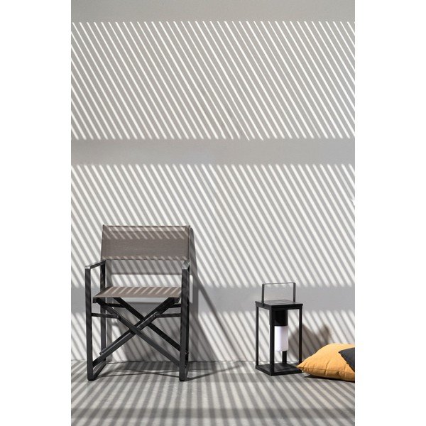 Lanterna a LED nera con alimentazione a pannelli solari/con ricarica USB (altezza totale 38 cm) Solar – Bizzotto-image-1