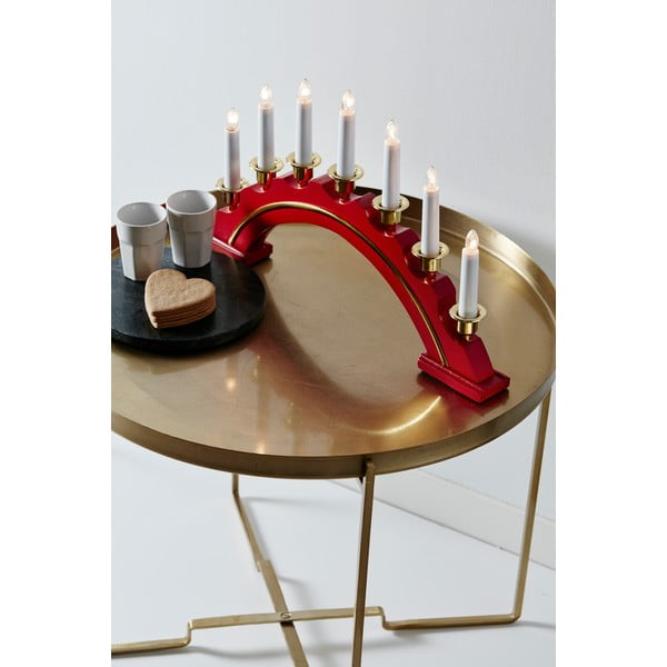 Decorazione luminosa rosso-oro con motivo natalizio Celine - Markslöjd-image-1