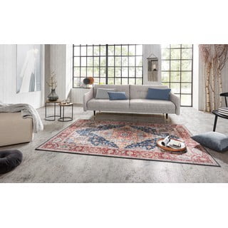 Tappeto blu scuro-rosso , 80 x 150 cm Sylla - Nouristan