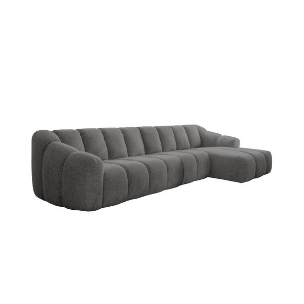 Divano angolare grigio (con penisola a destra/con chaise lounge) Shell – Miuform