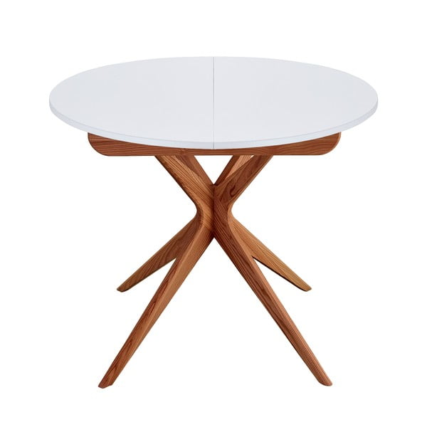 Tavolo da pranzo rotondo allungabile con estensione ø 90 cm Jubi – Ragaba