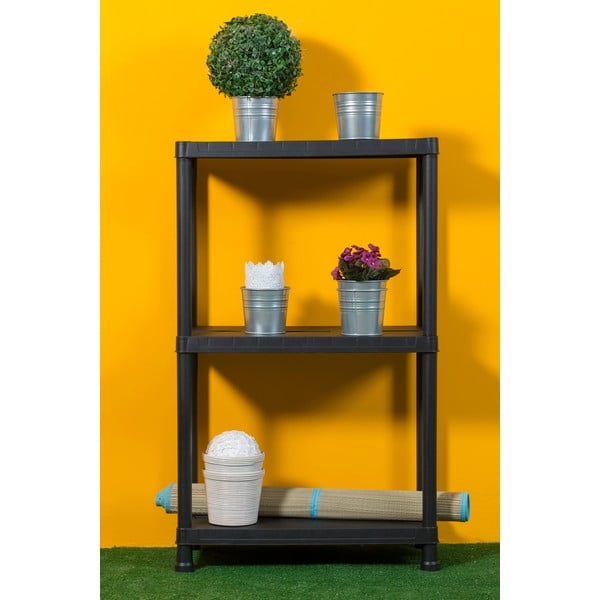 Scaffale in plastica nera 60x95 cm Universal Pro - Toomax-image-1