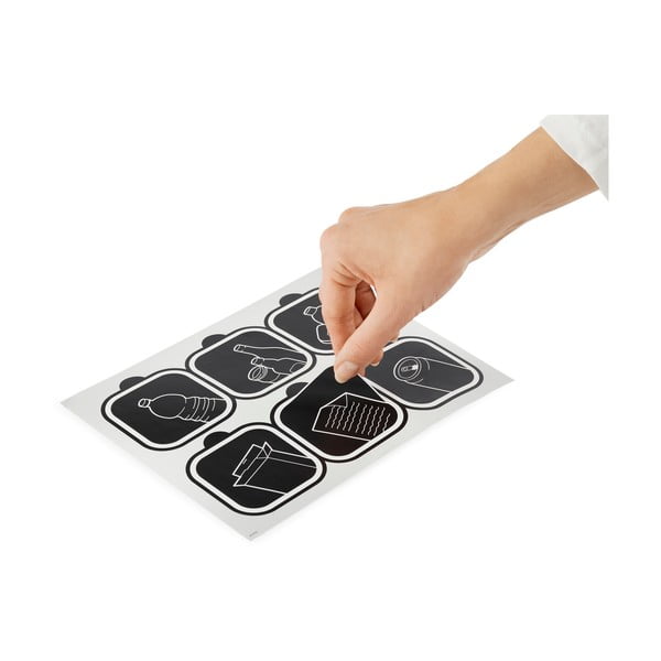 Bidone per rifiuti in plastica riciclata 50 L Twist - Rotho-image-4