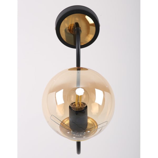 Lampada da parete in giallo ocra/nera ø 15 cm Oslo – Squid Lighting-image-1