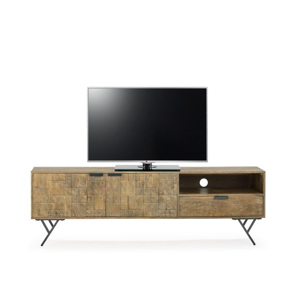 Mobile TV di colore naturale in mango massiccio 175x55x40 cm Priya – MOME-image-4