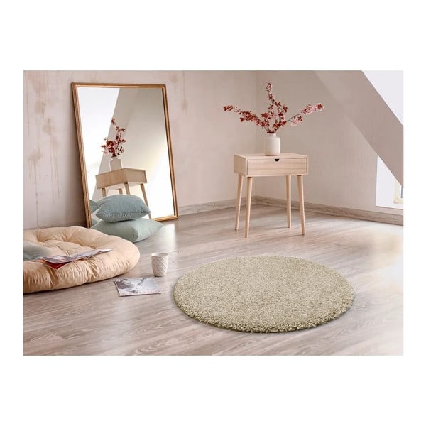 Tappeto beige chiaro , ø 80 cm Aqua Liso - Universal-image-1