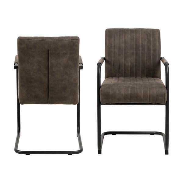 Sedie da pranzo grigio scuro in set di 2 Adele - Actona-image-3