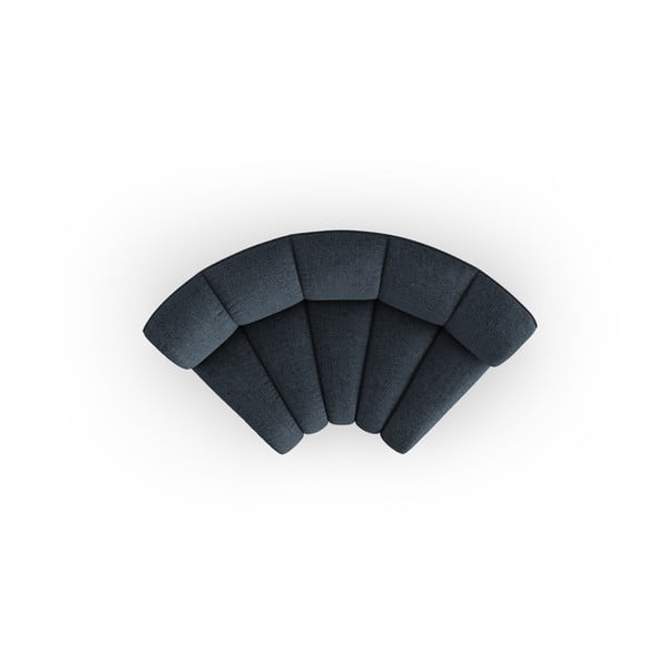 Parte divano componibile blu con rivestimento in ciniglia e composizione variabile Lupine – Micadoni -image-2