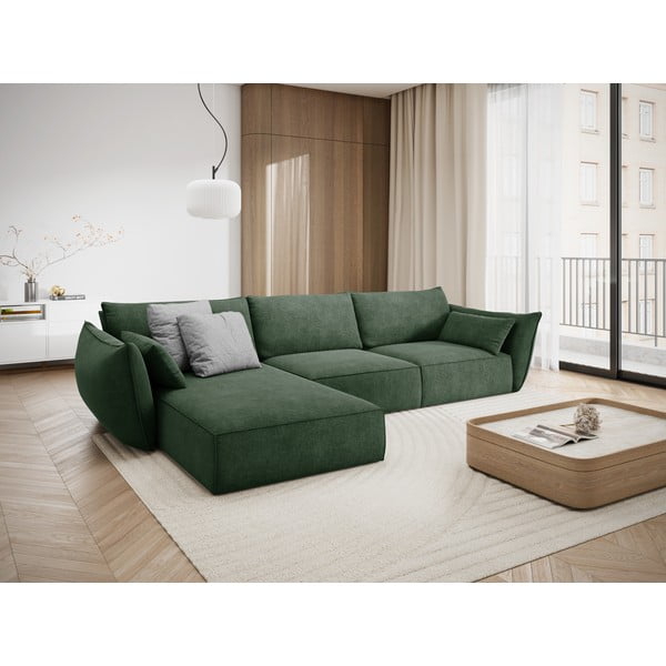 Divano angolare verde scuro (angolo sinistro) Vanda - Mazzini Sofas-image-1