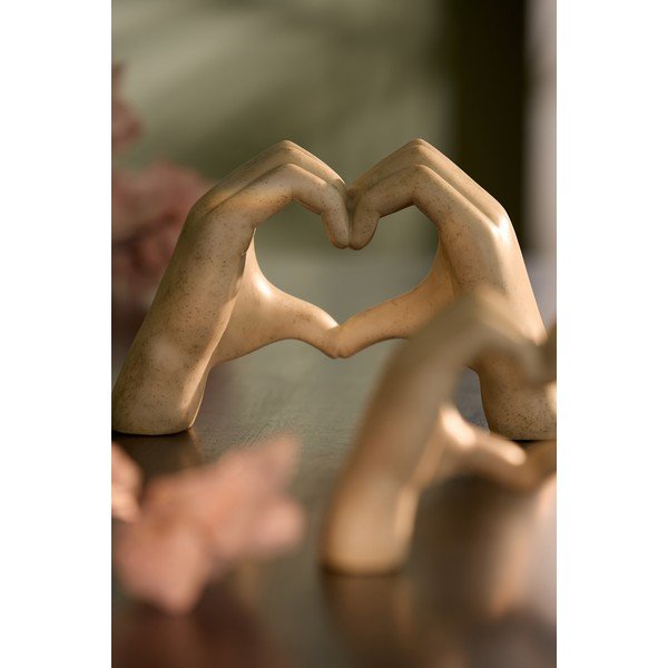 Statuetta in poliresina (altezza totale 15 cm) Hands – Light & Living-image-1