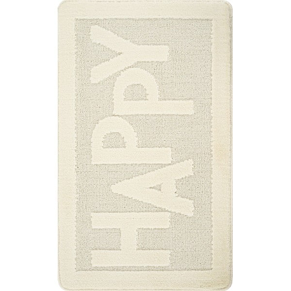 Tappetino per il bagno color crema 60x100 cm Happy – Foutastic-image-3