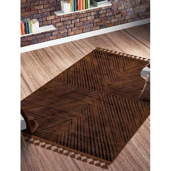 Tappeto lavabile marrone 180x120 cm - Vitaus-image-1