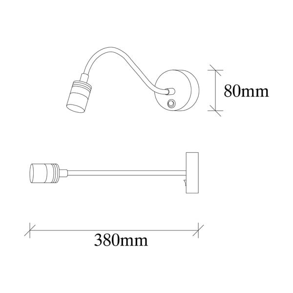 Lampada da parete nera Reading – Opviq lights-image-4