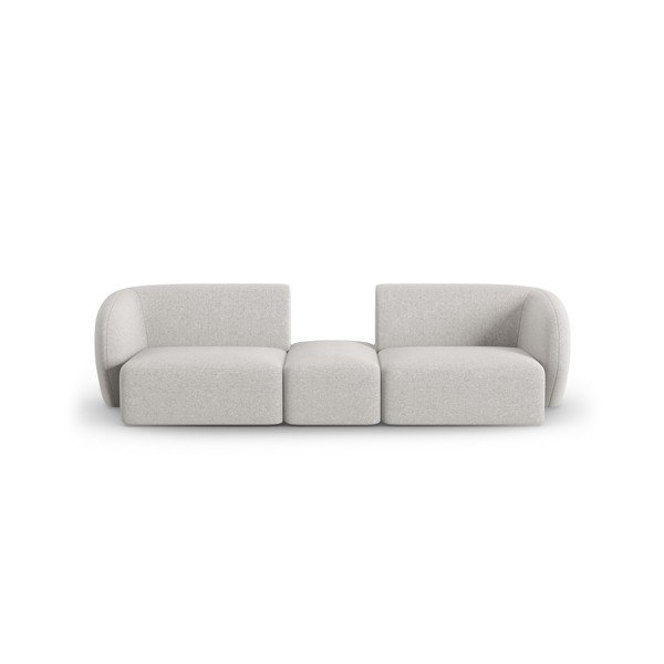 Divano grigio chiaro con rivestimento in ciniglia 246 cm Paolo – Milo Casa