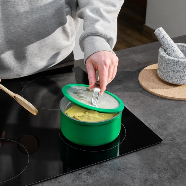 Pentola con coperchio incluso/con superficie in ceramica adatta all'induzione 1,3 l Meda 3.0 – FABINI-image-1