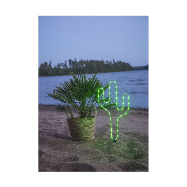 Apparecchio LED verde per esterni a forma di cactus, altezza 54 cm Tuby - Star Trading