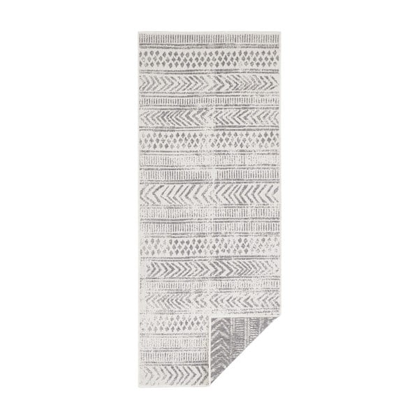 Tappeto da esterno grigio e crema , 80 x 350 cm Biri - NORTHRUGS