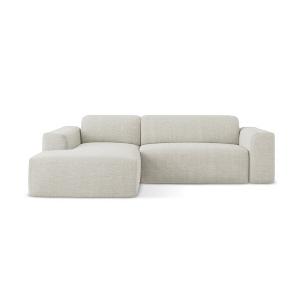 Divano angolare beige (con penisola a sinistra/con chaise lounge) Keli – Makamii